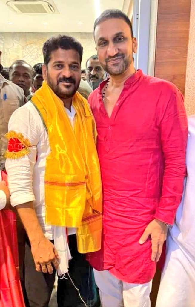 Mohammed Feroz Khan with Telangana Chief Minister Revanth Reddy